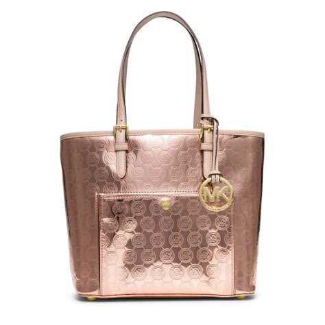 michael kors rose gold makeup bag|personalized Michael Kors bag.